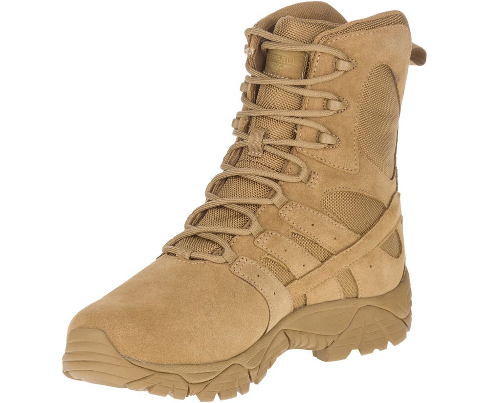 Botas Homem - Merrell Moab 2 Defense Wide Width - Caqui - XNO894576